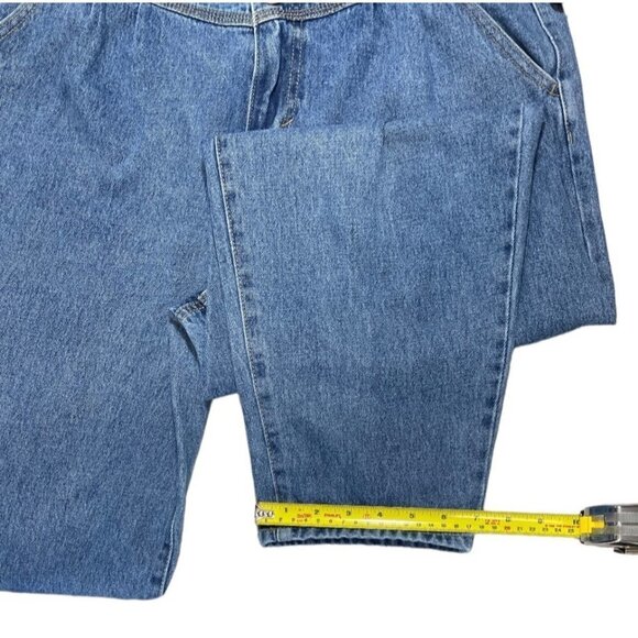 Vintage FOREVER 21 Yoked Mom Jeans Cropped Size 31W Tapered 3 Button 80's-90's - Picture 16 of 16